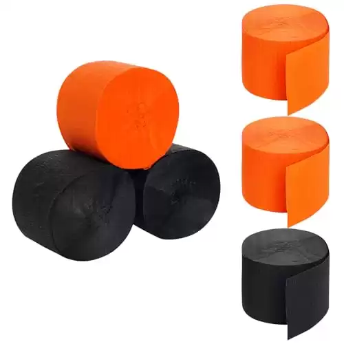 Black and Orange Streamers