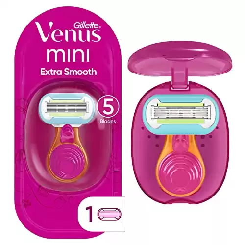 Gillette Venus Extra Smooth On The Go Razor For Women, Handle + 1 Blade Refill + 1 Travel Case, Great Addition To Your Travel Size Toiletries