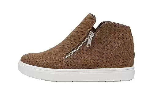 CUSHIONAIRE Women’s Hart Hidden Wedge Sneaker +Wide Width Available